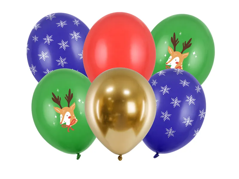 6 Balões Latex Natal