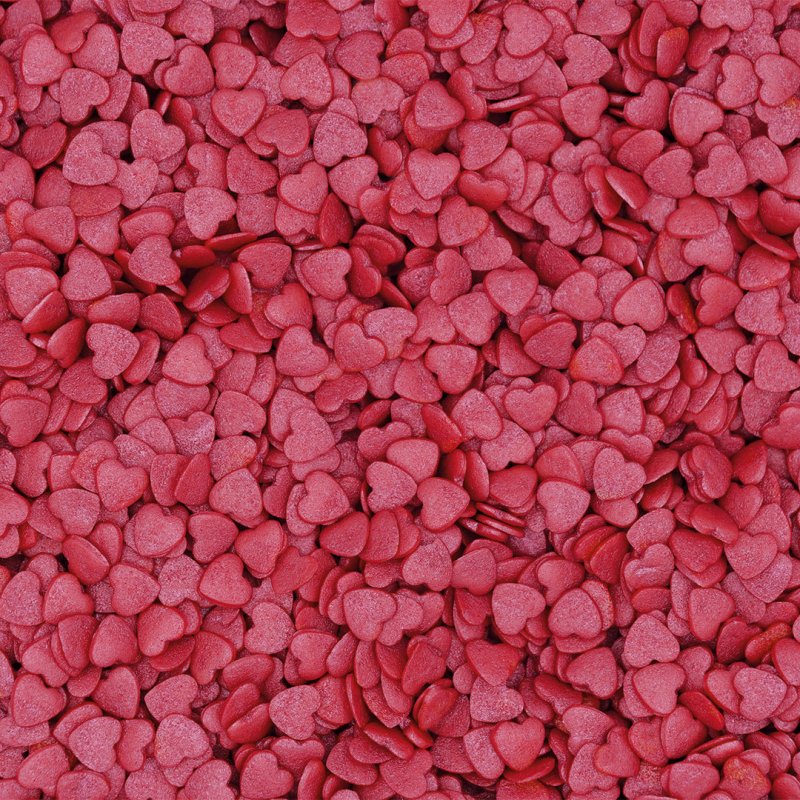 Sprinkles a Granel - Corações Médios Vermelho - 50g