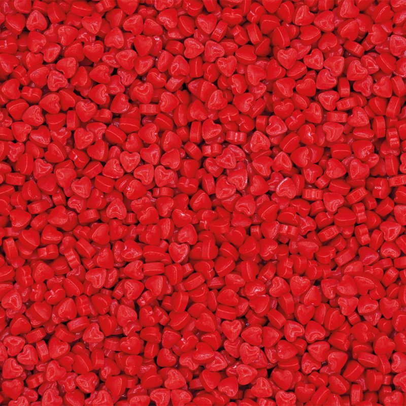Sprinkles a Granel - Mini Corações 3D Vermelho - 50g