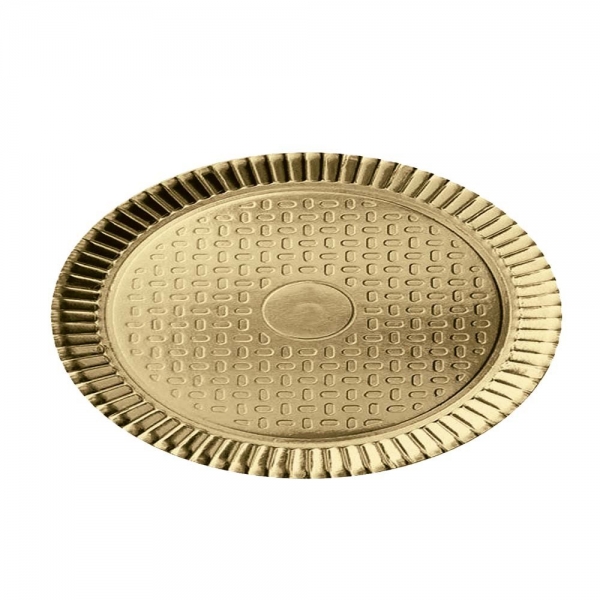 Prato Laminado Dourado 28cm Prato Laminado Dourado 28cm