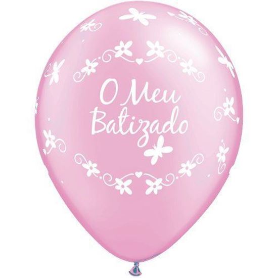 Unidade Balão O Meu Batizado Rosa