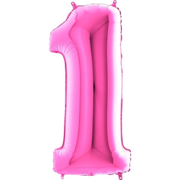 Balão Número 1 Rosa