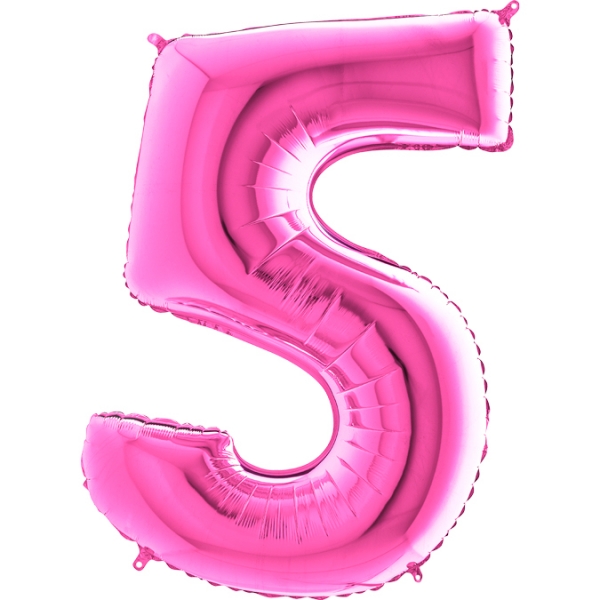 Balão Número 5 Rosa
