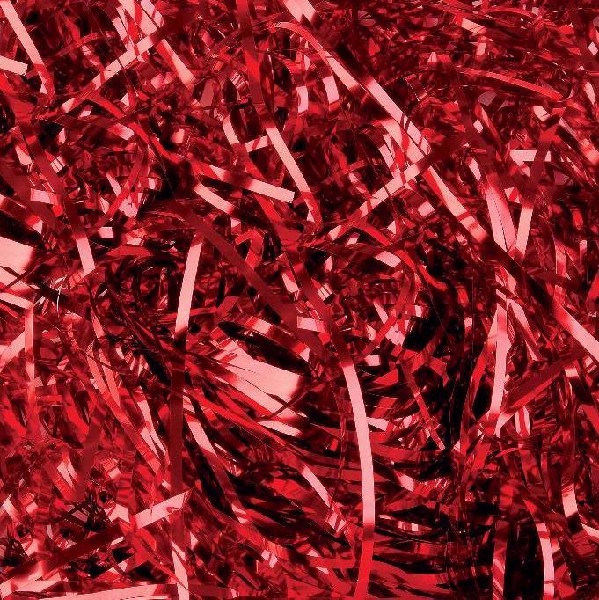 Palha de Papel Vermelho Metalizado