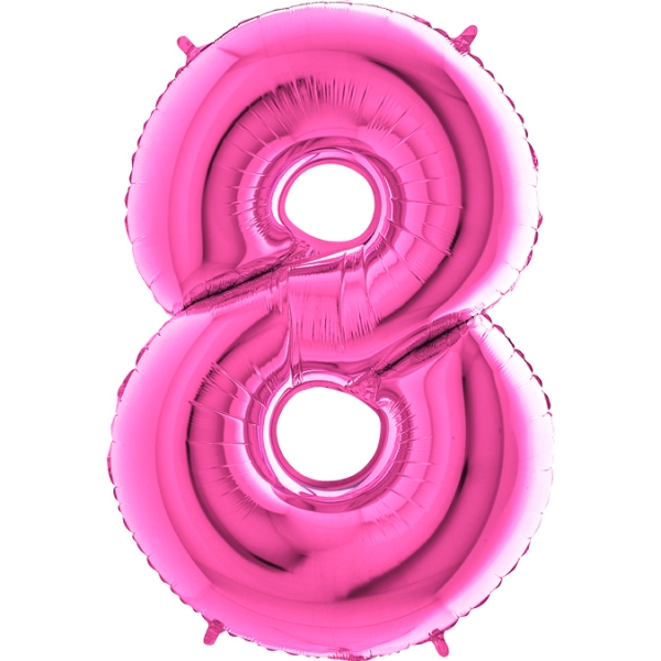 Balão Número 8 Rosa