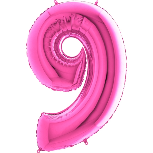 Balão Número 9 Rosa