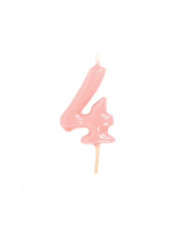 Vela 4 Rosa Bebé