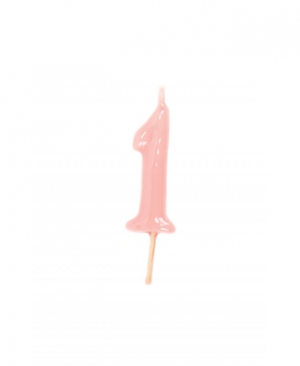 Vela 1 Rosa Bebé