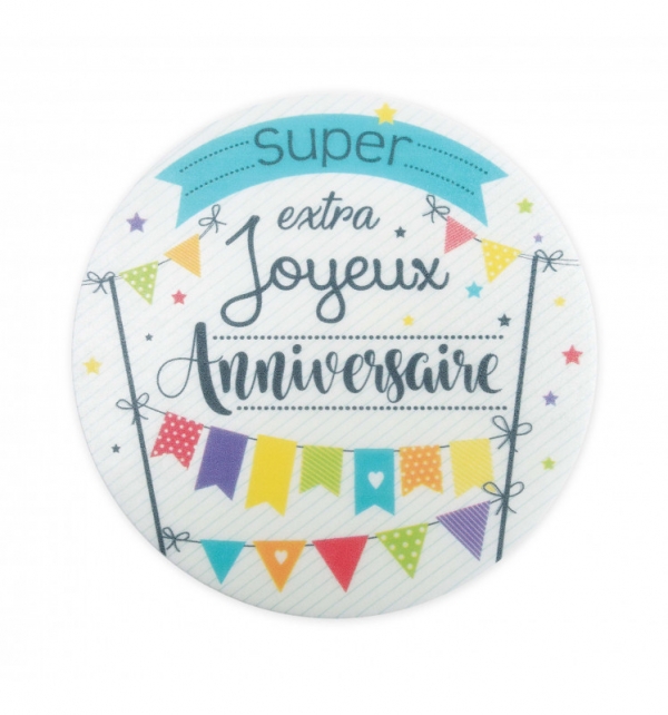 2 Discos Folha de Hóstia Joyeux Anniversaire