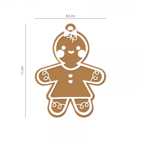 Ornamento de Natal Boneca de Gengibre