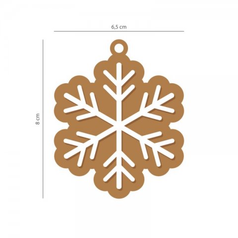 Ornamento de Natal Floco de Neve