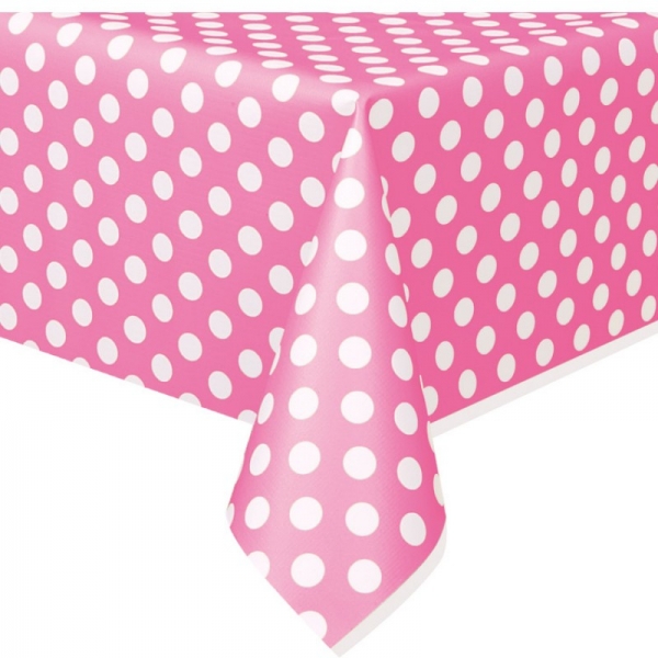 Toalha de Mesa Bolinhas Rosa