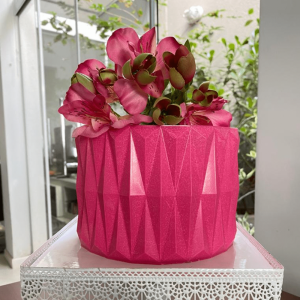 Placa Origami Cake - Balão 3D