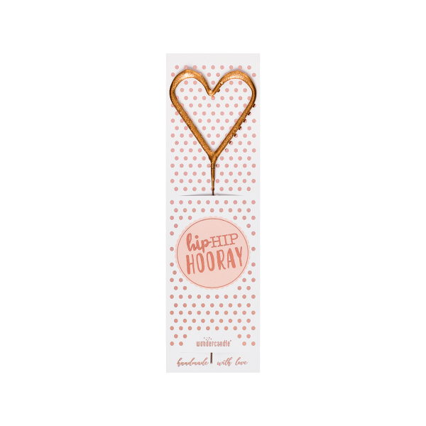 Mini Sparkler Rose Gold Coração