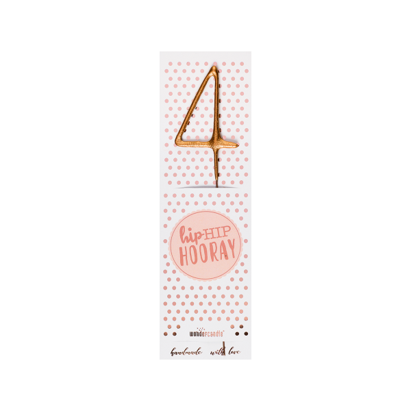 Mini Sparkler Rose Gold Número 4