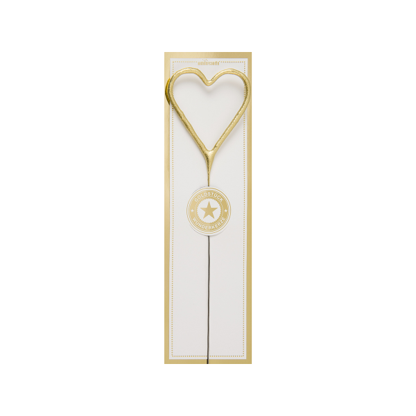 Mini Sparkler Dourado Coração