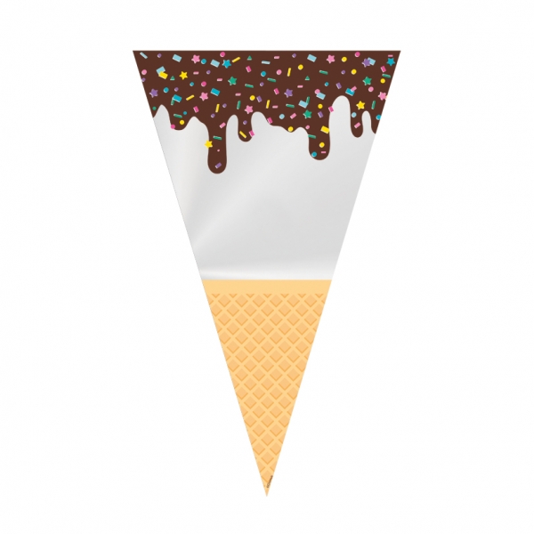 50 Sacos Cone Gelado