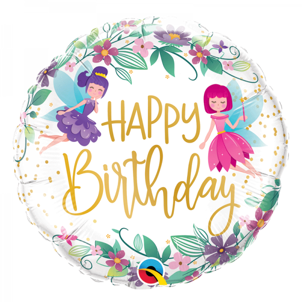 Balão Fadas Happy Birthday