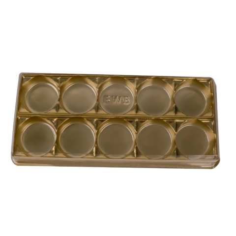 10 Caoxas para 10 Bombons - Dourado