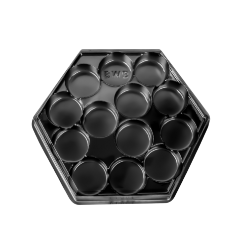 10 Caixas Sextavadas para 13 Bombons - Preto