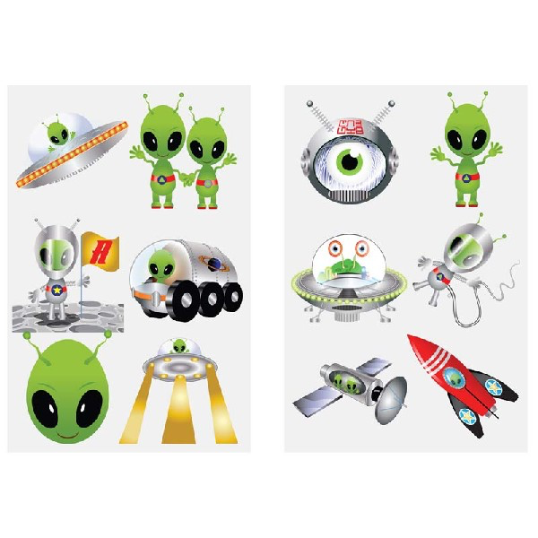 Tatuagens Temporárias Aliens