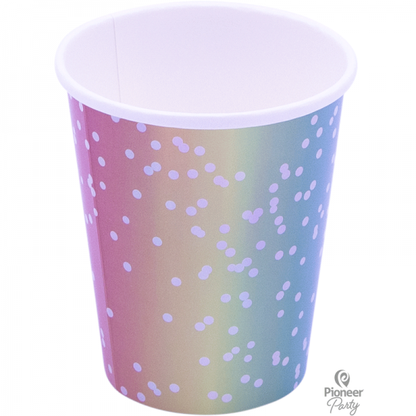 8 Copos Rainbow Ombre