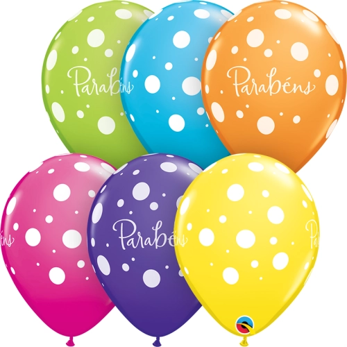 Balão Latex Parabéns Colorido