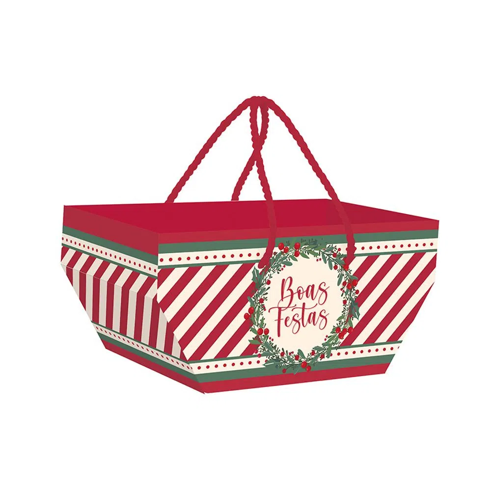 Cesta com Alça Boas Festas