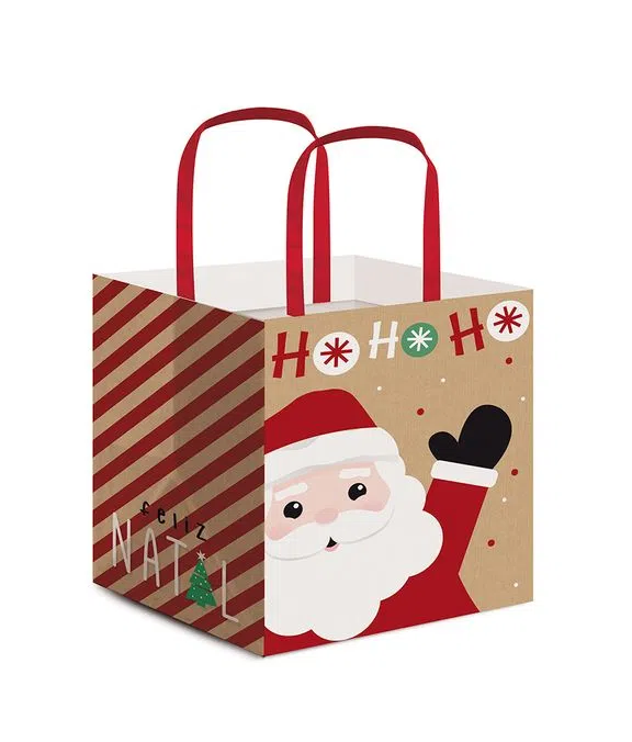 Saco para Panettone Pai Natal - 10 unidades Saco para Panettone Pai Natal - 10 unidades