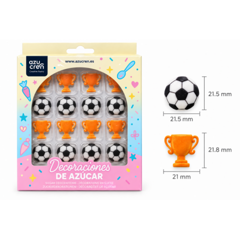 16 Decorações de Açúcar Futebol