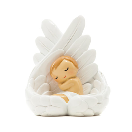 Figura Anjo Protector Deitado em Asas