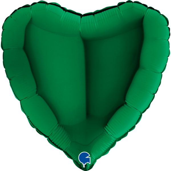 Balão Coração Verde Escuro