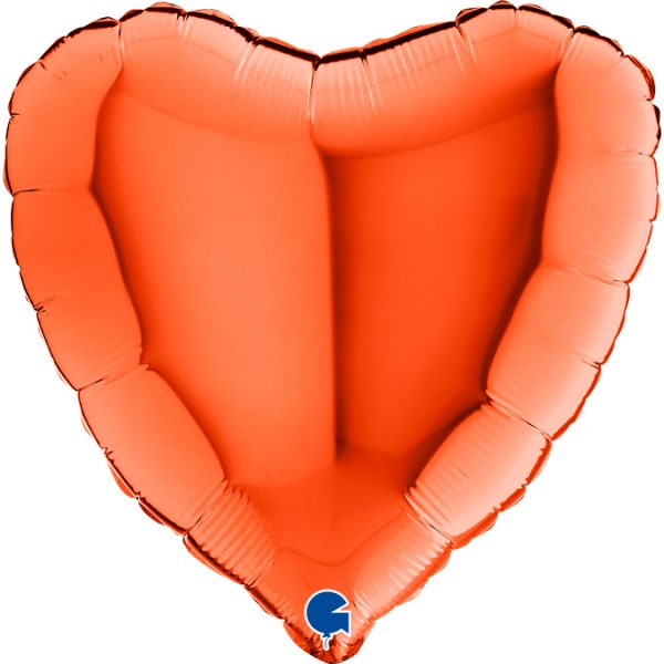 Balão Coração Laranja