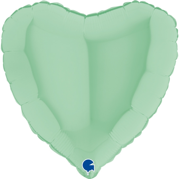 Balão Coração Matte Pastel Verde