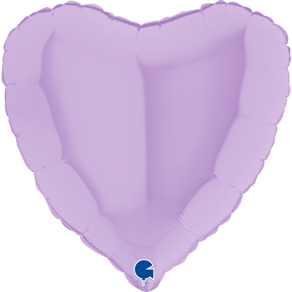 Balão Coração Matte Pastel Lilás