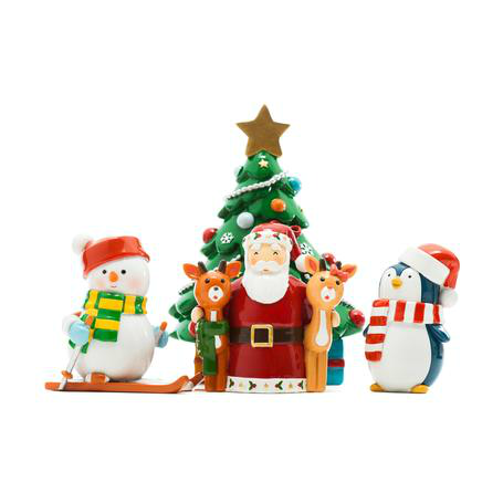Figuras de Natal - Árvore, Pinguim, Pai Natal e Boneco Neve