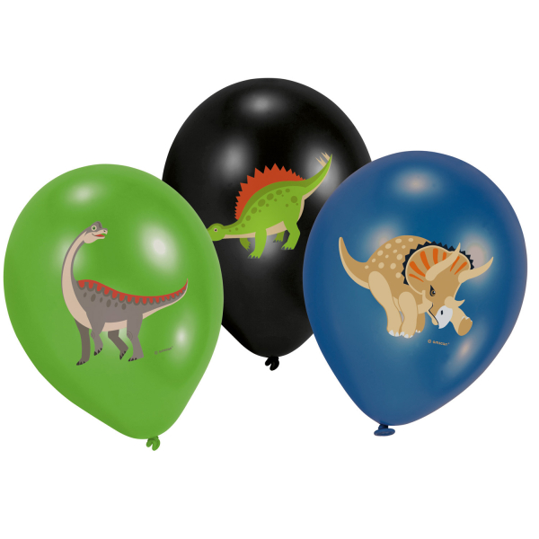 6 Balões Latex Dinossauros