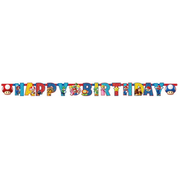Faixa Happy Birthday Super Mário