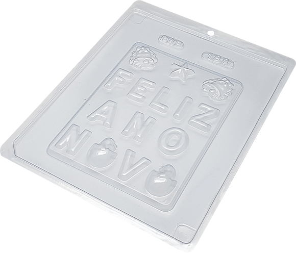 Forma Simples - Placa Feliz Ano Novo 