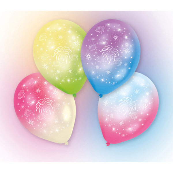4 Balões Latex com LED Colorido