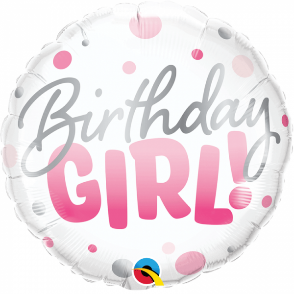 Balão Birthday Girl Rosa