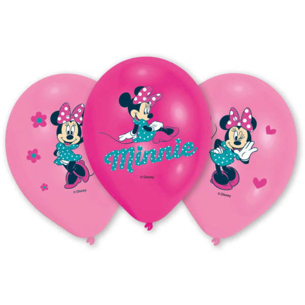 6 Balões Latex Minnie