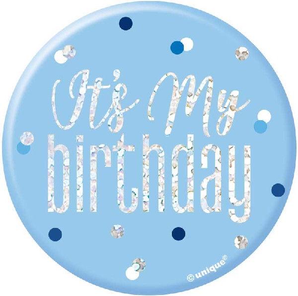 Crachá Its My Birthday Azul