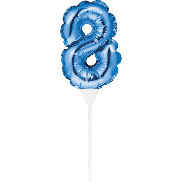 Topo de Bolo Mini Balão Azul 8