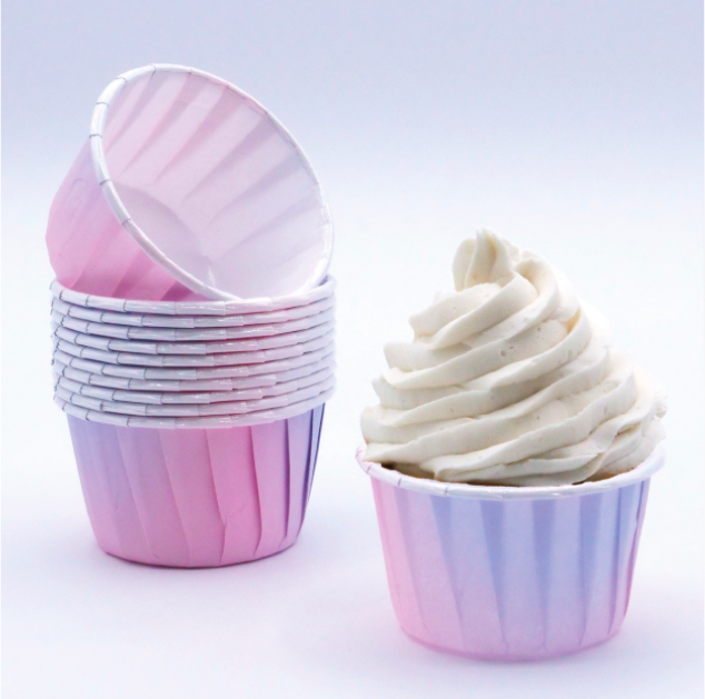 24 Cápsulas para Cupcake Rosa e Lilás