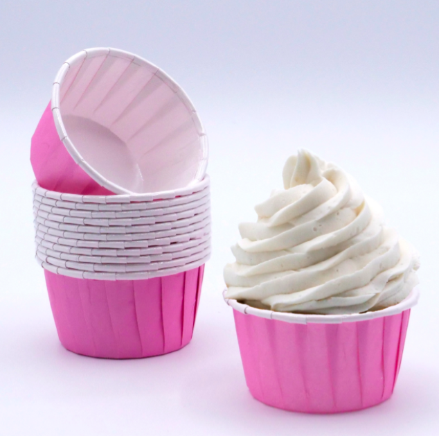 24 Cápsulas para Cupcake Rosa Claro