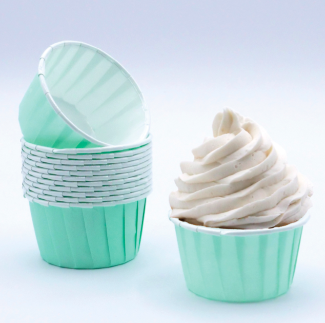 24 Cápsulas para Cupcake Verde Água