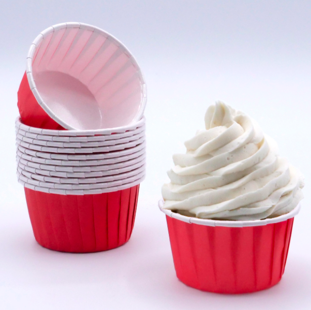 24 Cápsulas para Cupcake Vermelho