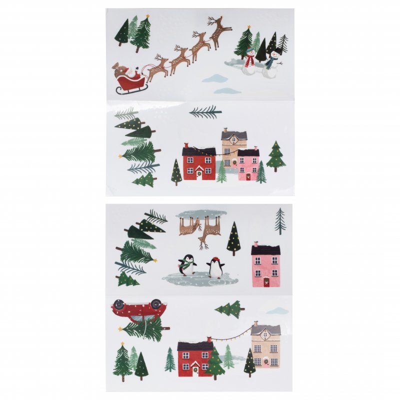 Autocolantes para Vidros Vila de Natal Autocolantes para Vidros Vila de Natal