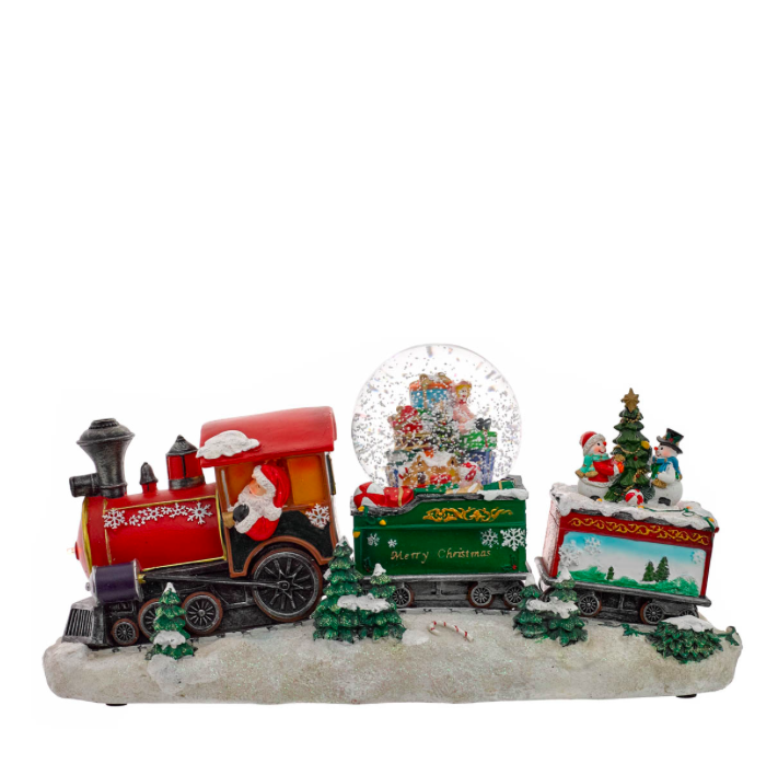 Figura de Natal - Comboio com Globo de Neve